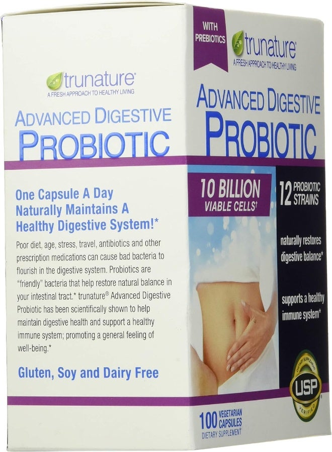 Trunature® ADVANCED Digestive Probiotic with 12 Strains & 100 Capsules - Image 5
